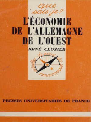 cover image of L'Économie de l'Allemagne de l'ouest